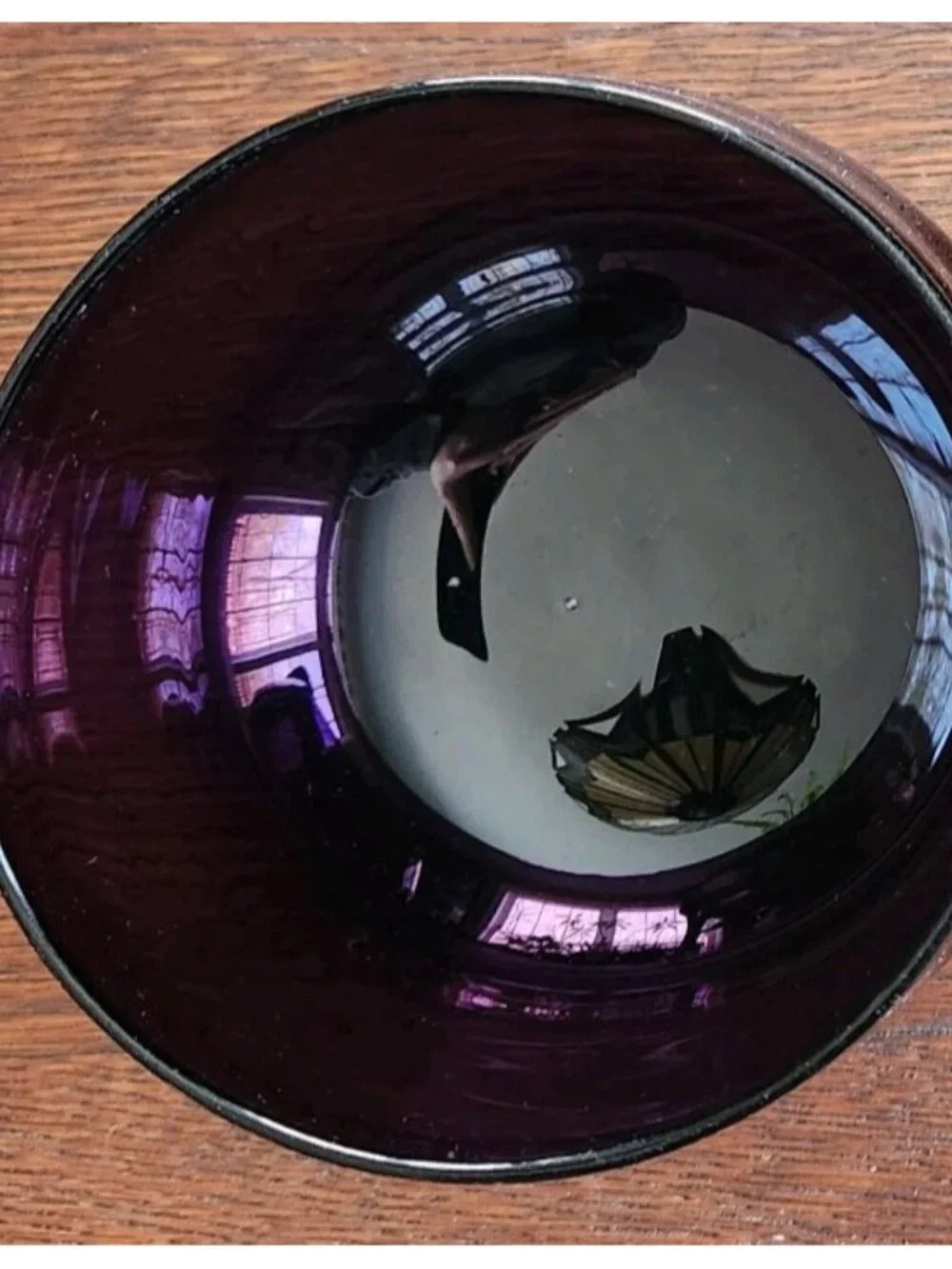 Antique Regency Amethyst Art Glass Purple Finger Bowl Rinser Polished Pontil